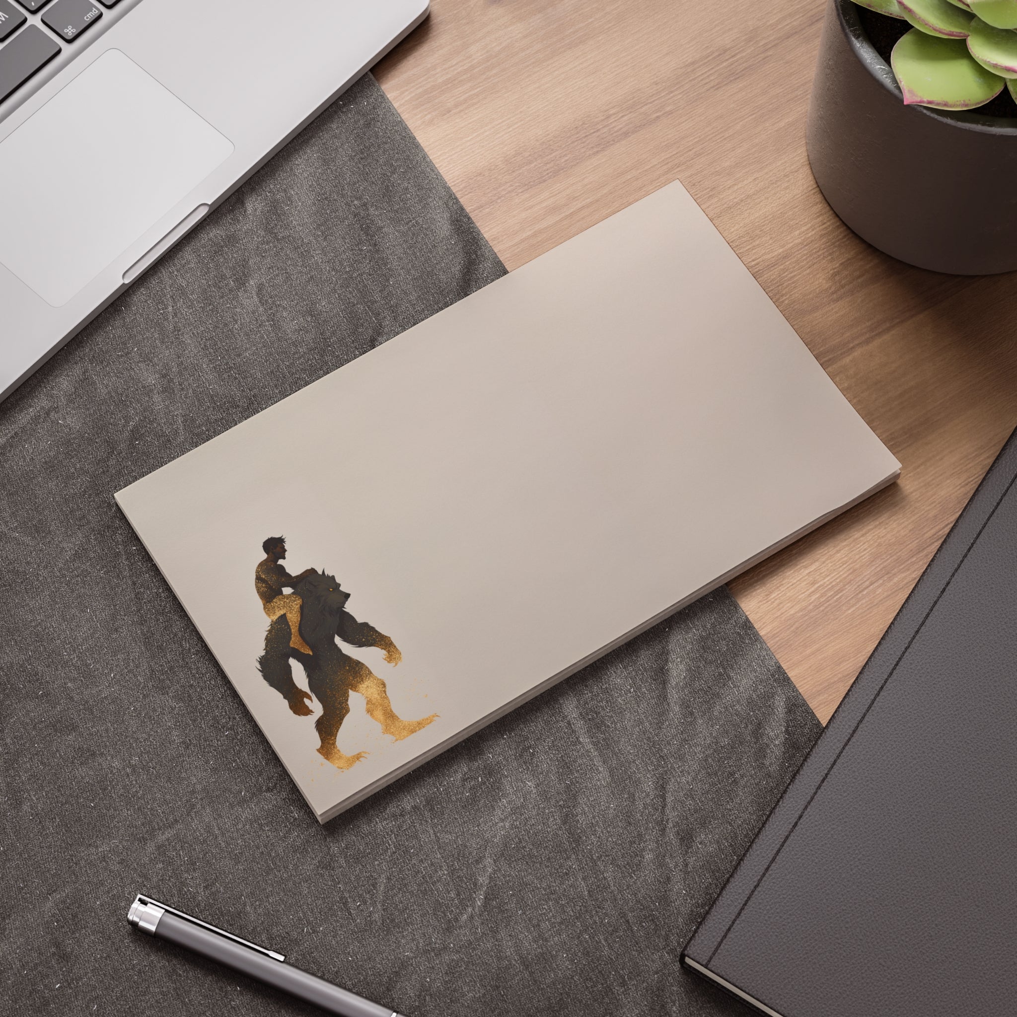 Werewolf Rider Post-it Note Pad | Ben and Scruffy Illustration Sticky Notes