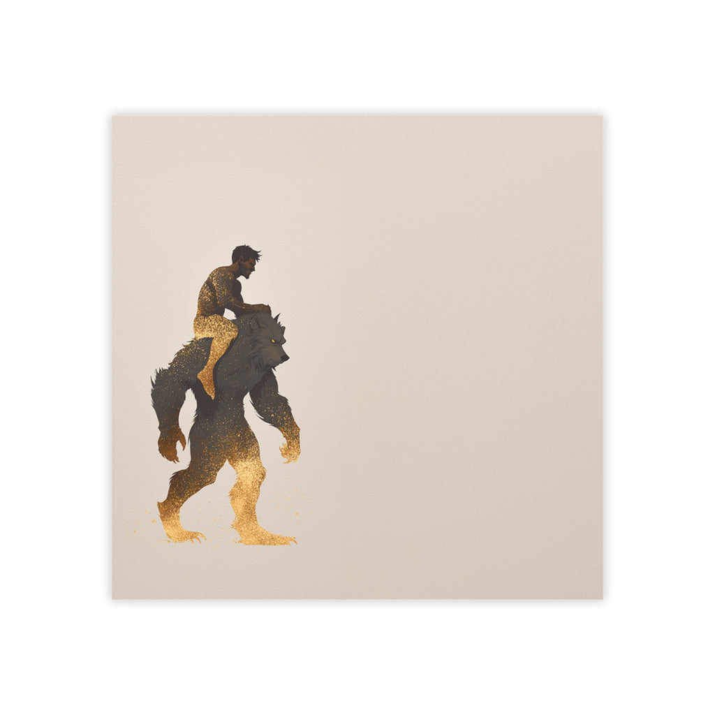 Werewolf Rider Post-it Note Pad | Ben and Scruffy Illustration Sticky Notes