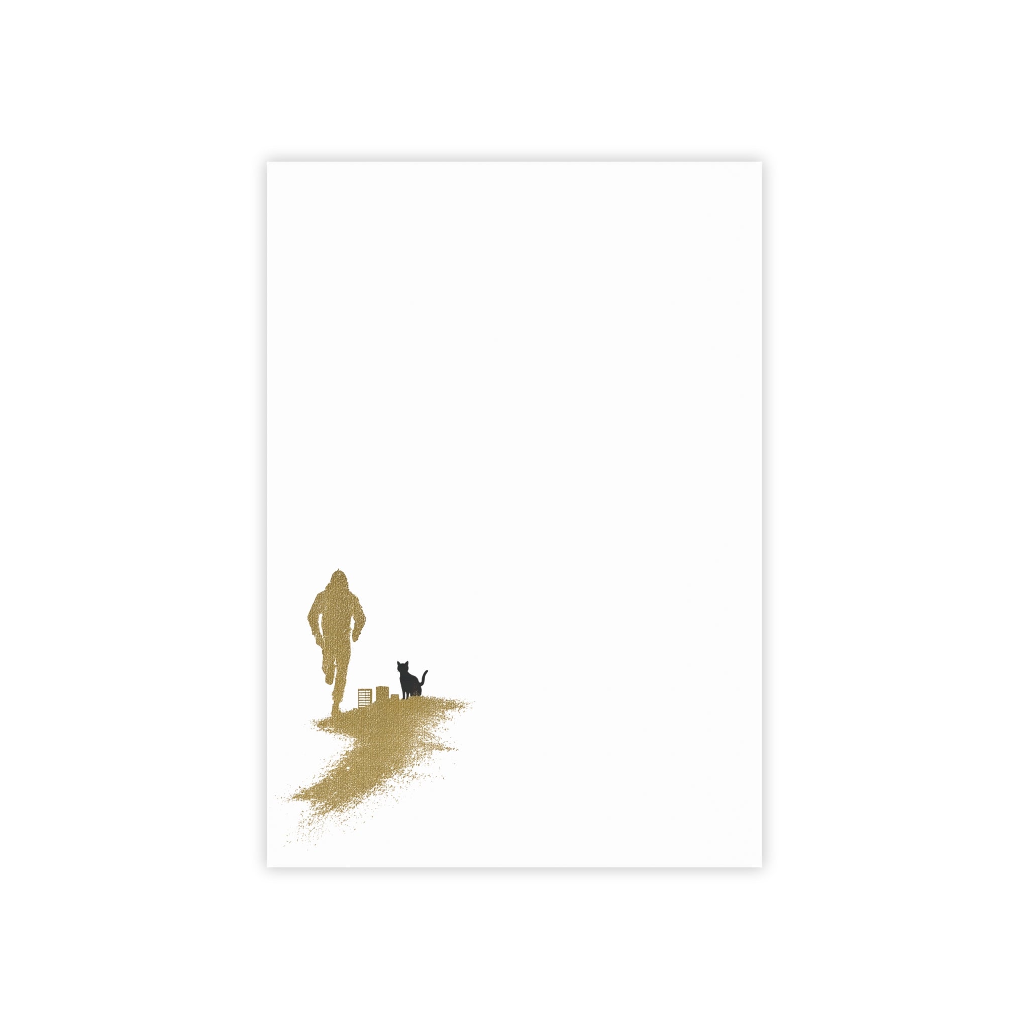 Whiskers Post-it Note Pad — Minimal Silhouette Runner and Cat Sticky Notes