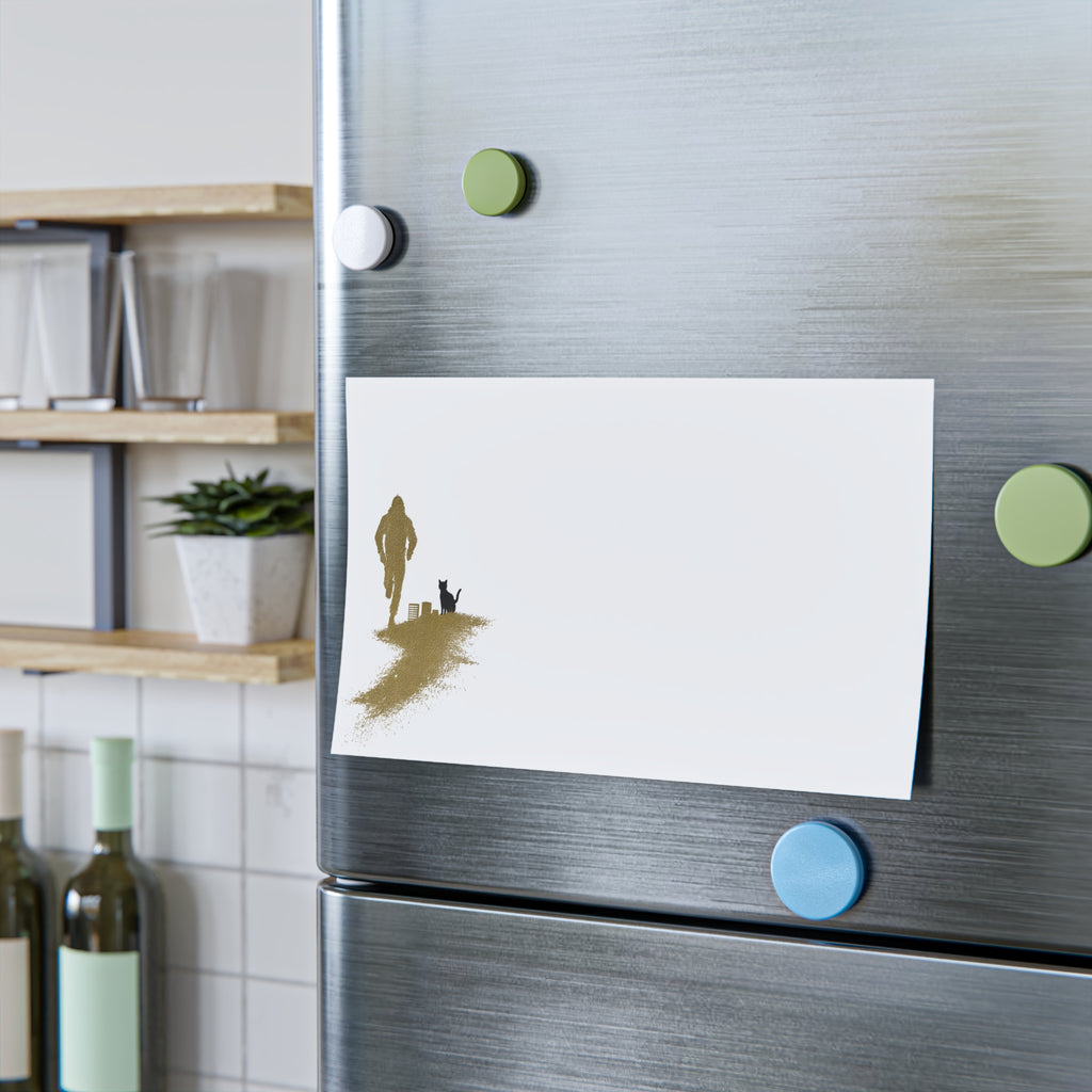 Whiskers Post-it Note Pad — Minimal Silhouette Runner and Cat Sticky Notes