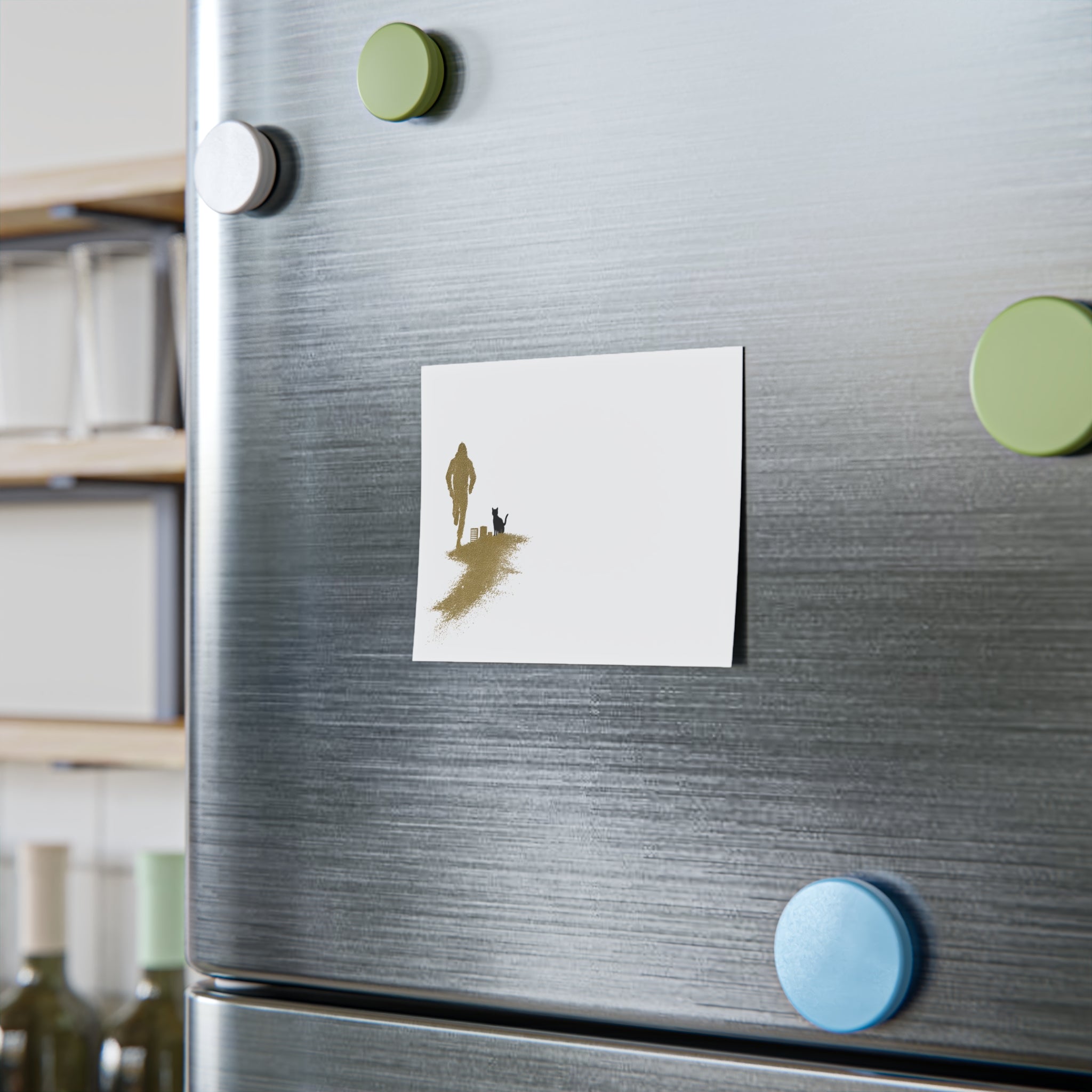 Whiskers Post-it Note Pad — Minimal Silhouette Runner and Cat Sticky Notes