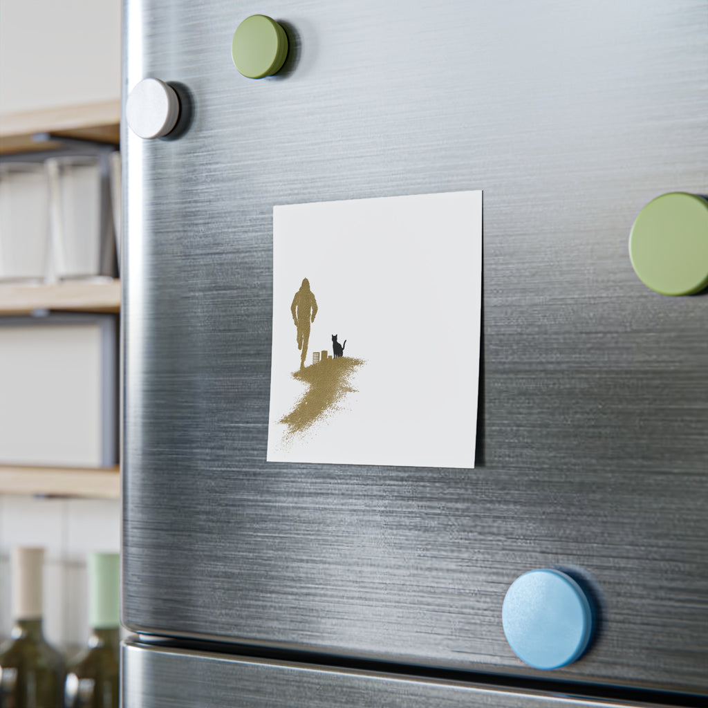 Whiskers Post-it Note Pad — Minimal Silhouette Runner and Cat Sticky Notes