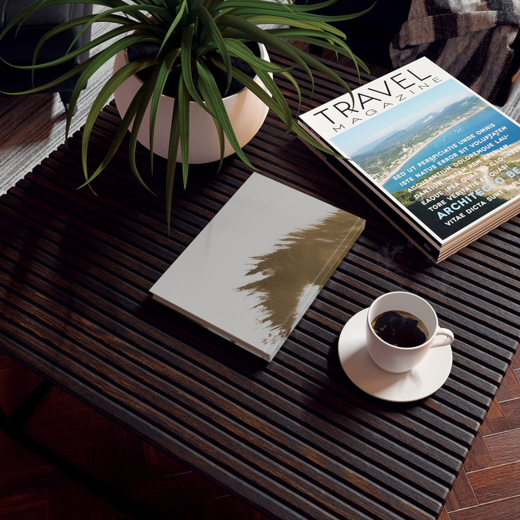 Wolf Portrait Journal — Hardback Notebook with Golden Wolf Eye Design