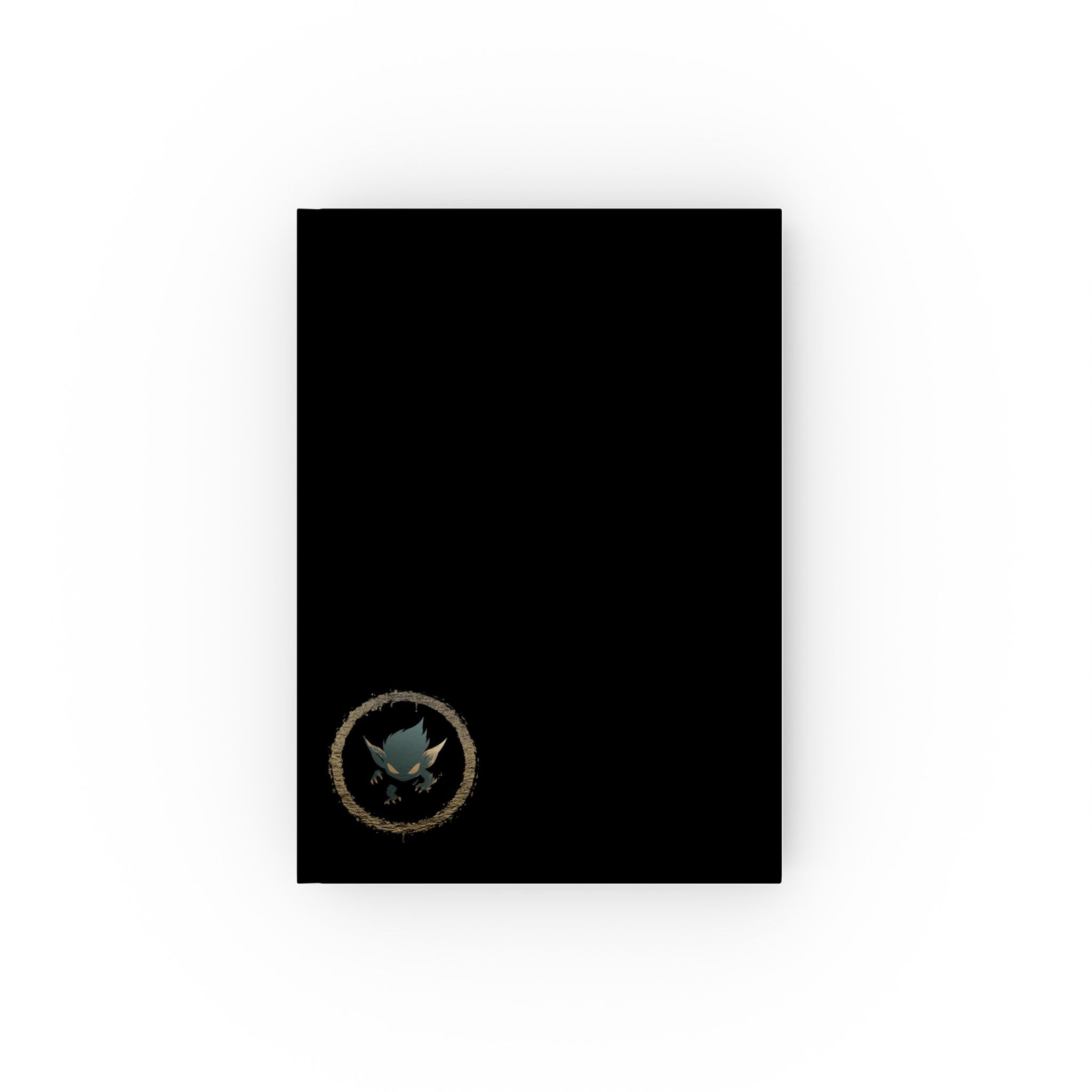 The Goblin Hardback Journal — Minimal Black Notebook with Gold Goblin Emblem