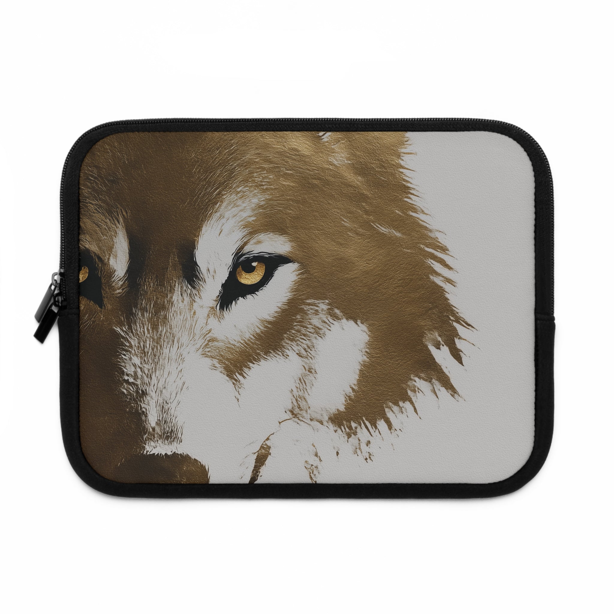 Wolf Portrait Laptop Sleeve — Minimalist Wildlife Laptop Case