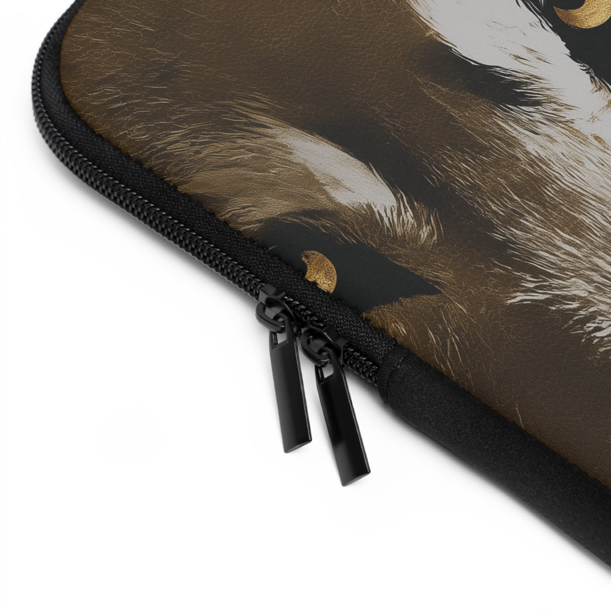 Wolf Portrait Laptop Sleeve — Minimalist Wildlife Laptop Case