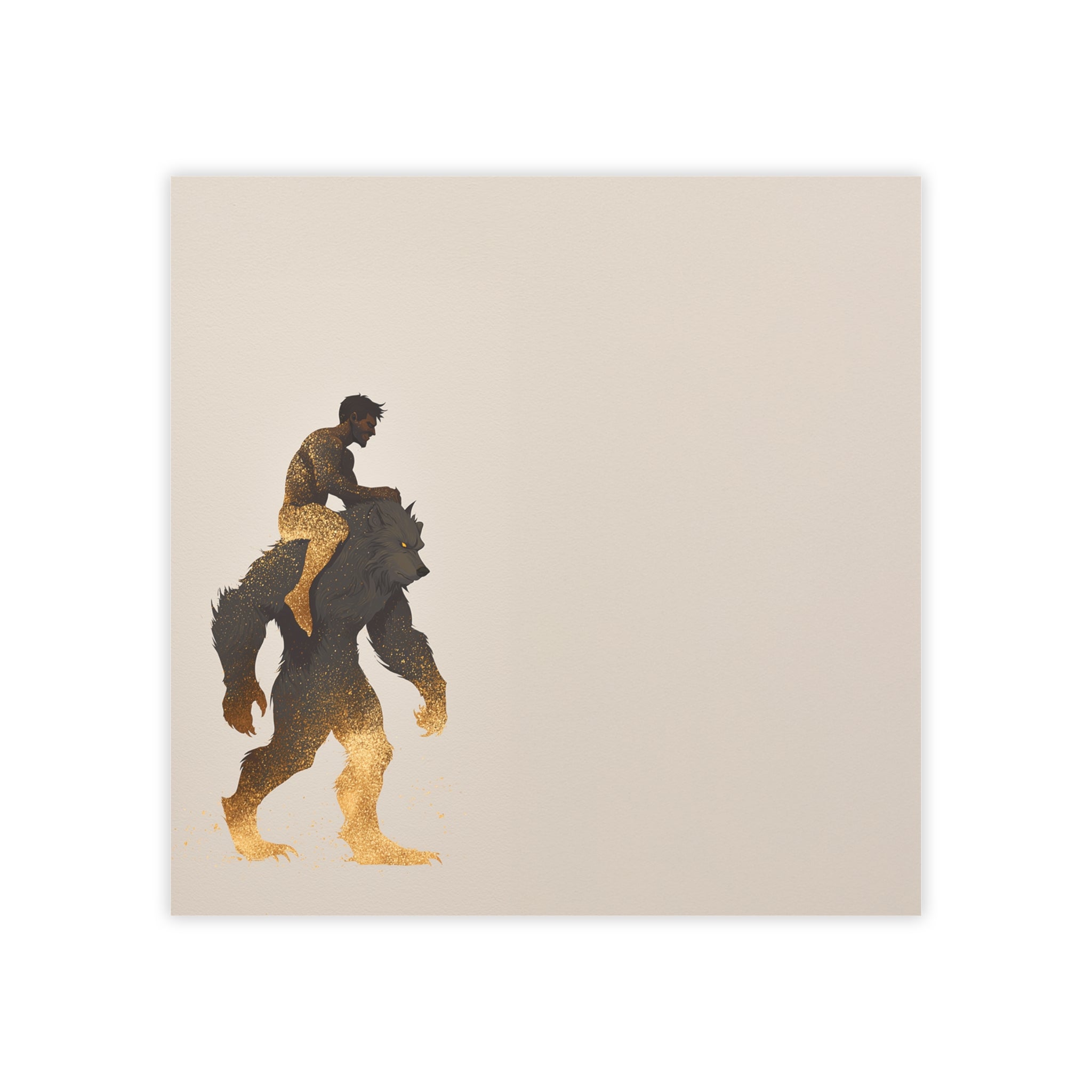 Werewolf Rider Post-it Note Pad | Ben and Scruffy Illustration Sticky Notes