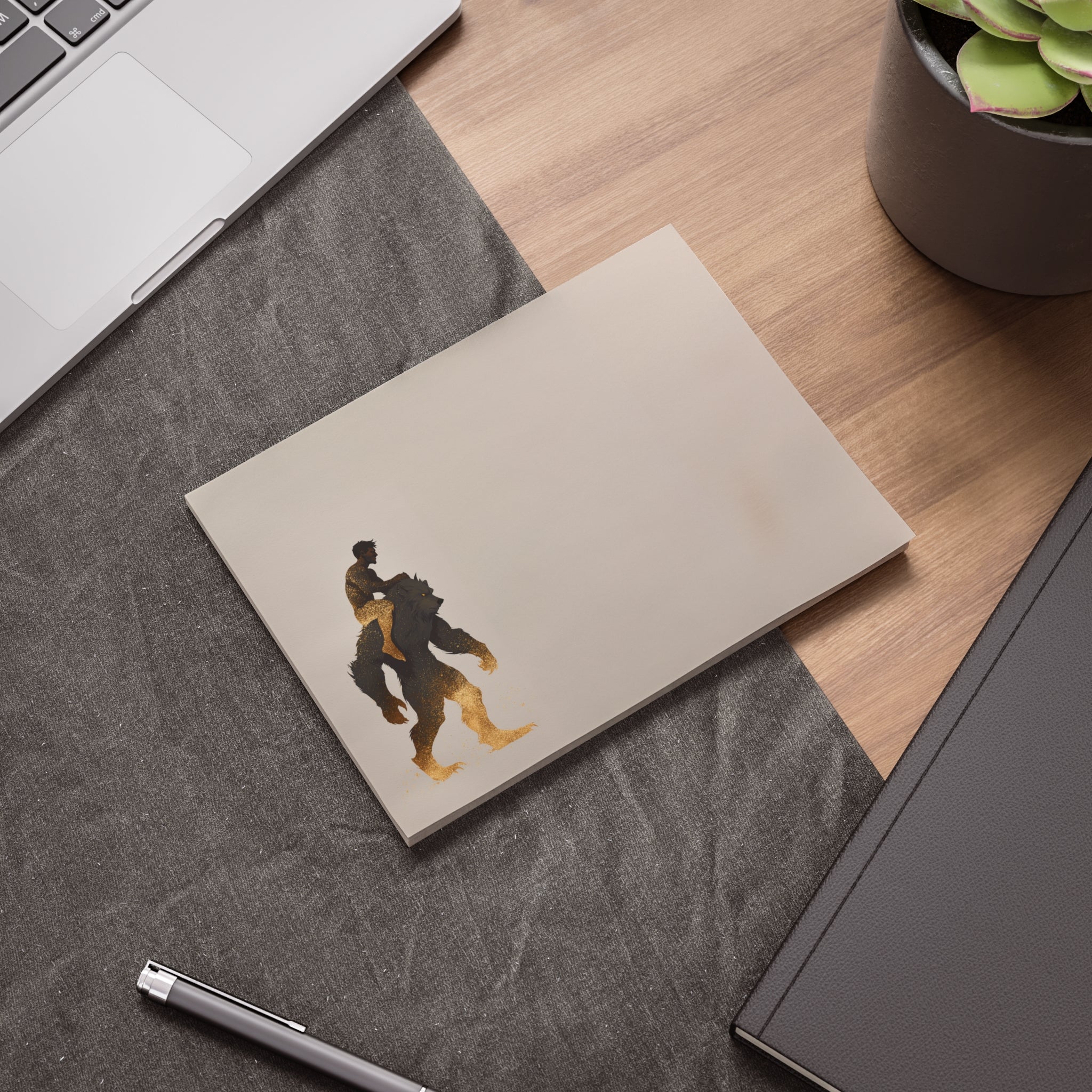 Werewolf Rider Post-it Note Pad | Ben and Scruffy Illustration Sticky Notes