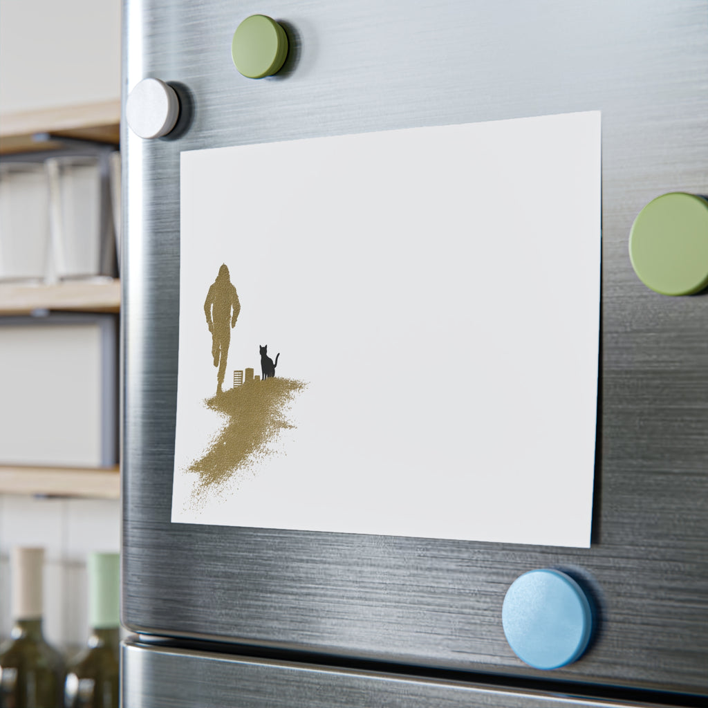 Whiskers Post-it Note Pad — Minimal Silhouette Runner and Cat Sticky Notes