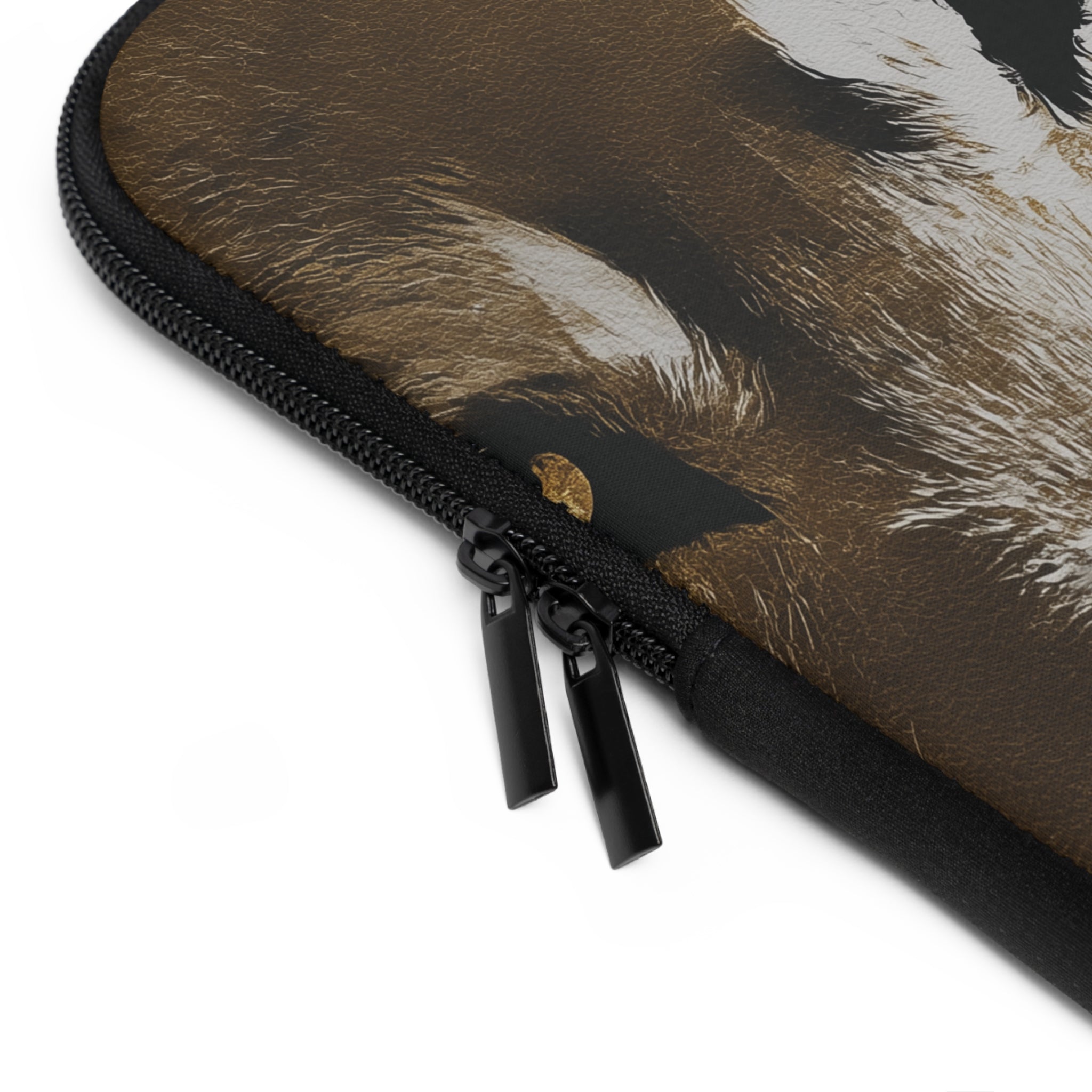 Wolf Portrait Laptop Sleeve — Minimalist Wildlife Laptop Case
