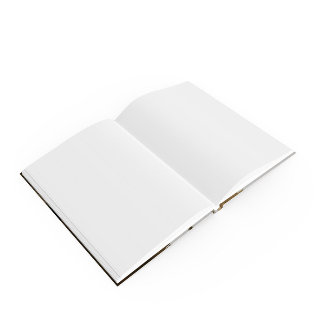 Wolf Portrait Journal — Hardback Notebook with Golden Wolf Eye Design