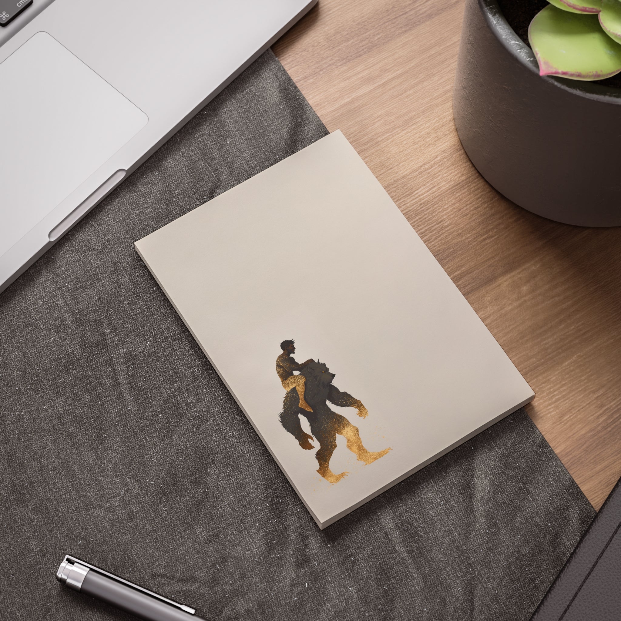 Werewolf Rider Post-it Note Pad | Ben and Scruffy Illustration Sticky Notes